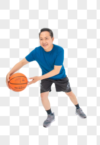 打篮球的老人图片