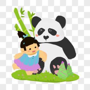 儿童节熊猫图片