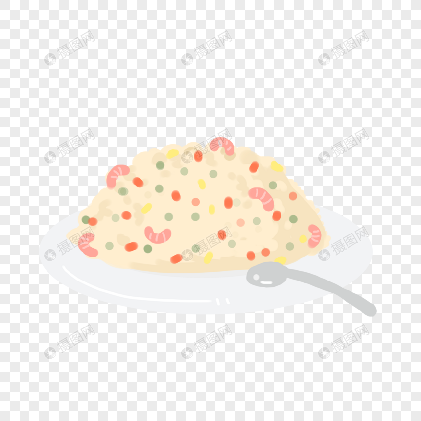 炒饭主食美食中华料理卡通可爱