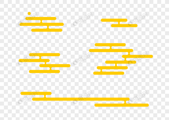 中国风金黄色线性云纹图片