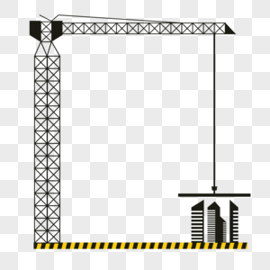 建筑边框小建筑房子边框高清图片