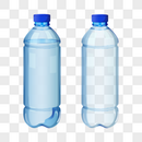 透明水瓶矢量图片