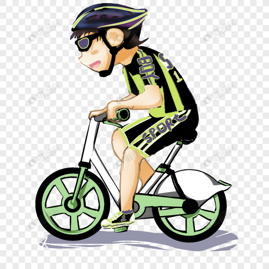 骑自行车的青年图片