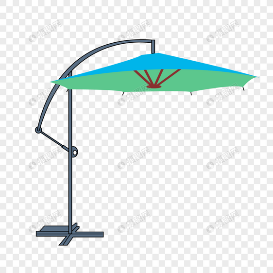 防晒太阳伞卡通装饰素材图案图片