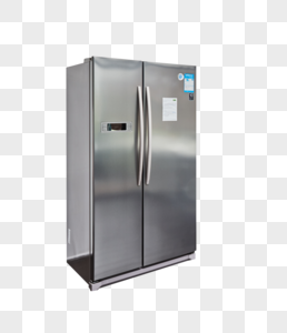 银色冰箱PS冰箱素材高清图片