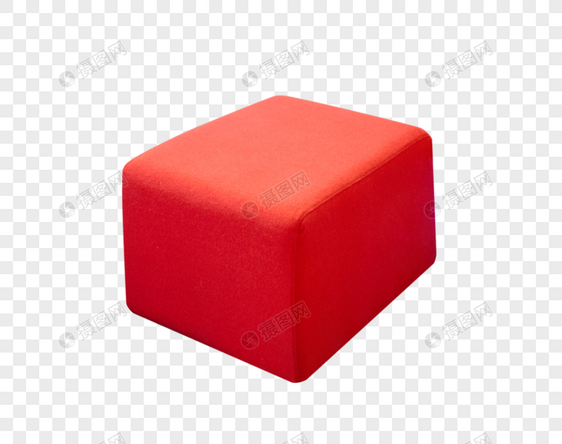 四方形红色凳子图片