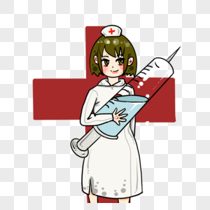 拿针管的护士图片