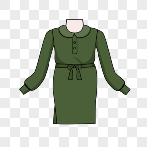 绿色可爱女性连衣裙图片