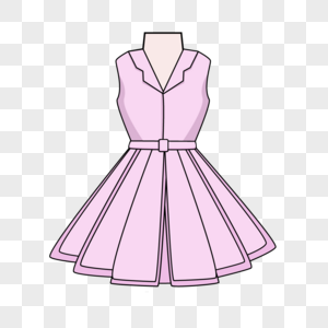 粉色可爱女性连衣裙服饰图片