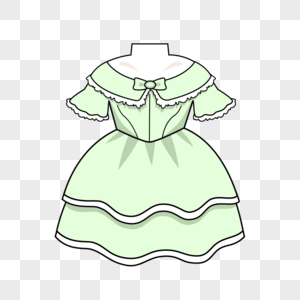 绿色lolita风格可爱小裙子图片