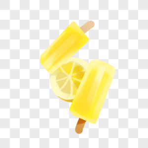 柠檬冰棍冰糕雪糕夏天冷饮图片