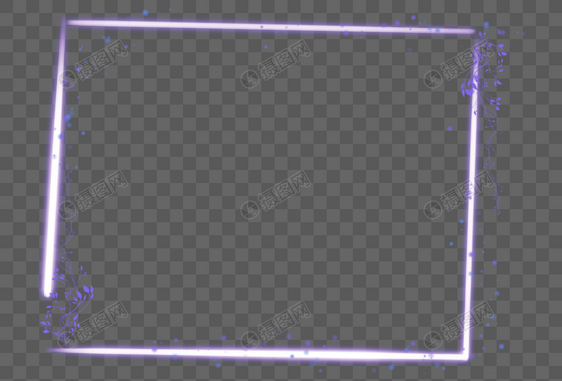 长方形发光科技边框图片