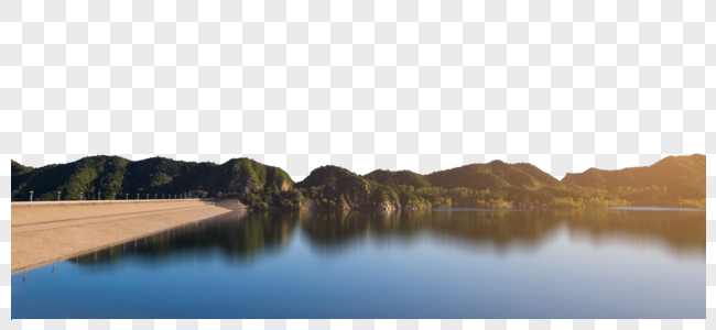 湖泊和堤岸元素堤岸高清图片