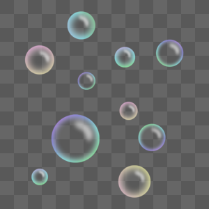 彩色泡泡气泡漂浮的泡泡高清图片素材