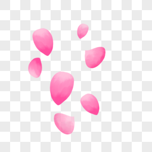 情人节520玫瑰花瓣粉色渐变装饰图案高清图片