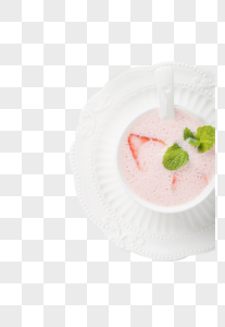 草莓饮品陶瓷餐具图片