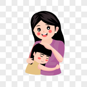母亲节母亲抱孩子装饰素材图案图片