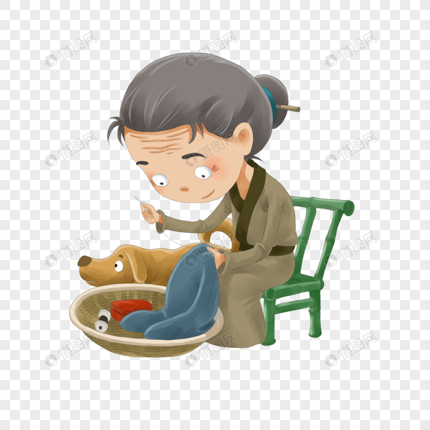 缝衣服的母亲