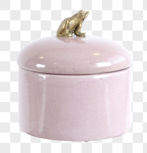 粉红色青蛙罐子图片