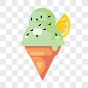 抹茶冰淇淋绿色冰淇淋高清图片