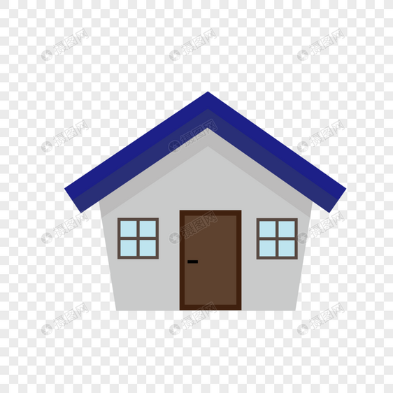 AI矢量图温馨小房子图片