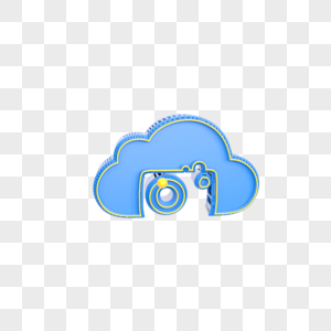 蓝色云创意图标插图图片