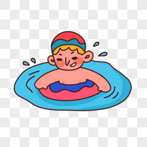 游泳的男孩图片