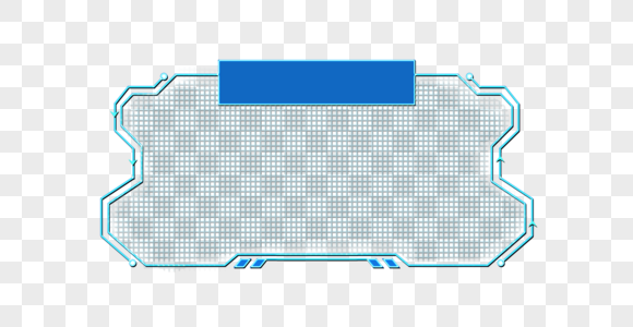 科技感网格纹理标题边框高清图片