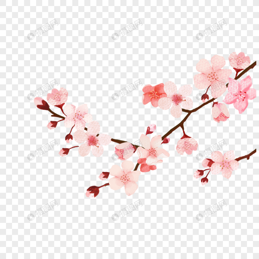 插画桃花