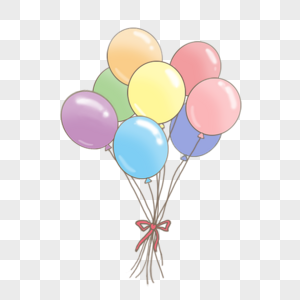 彩色气球彩色礼物素材高清图片