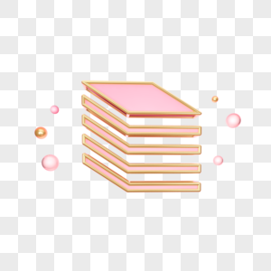 立体粉色书籍图标图片