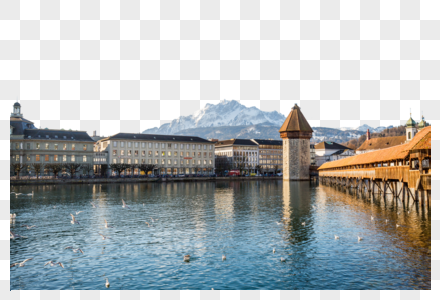 瑞士卢塞恩卡贝尔桥图片