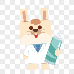 兔子医生儿童吉祥物高清图片