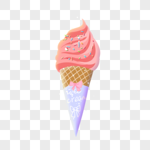 草莓味雪糕草莓冰淇淋高清图片