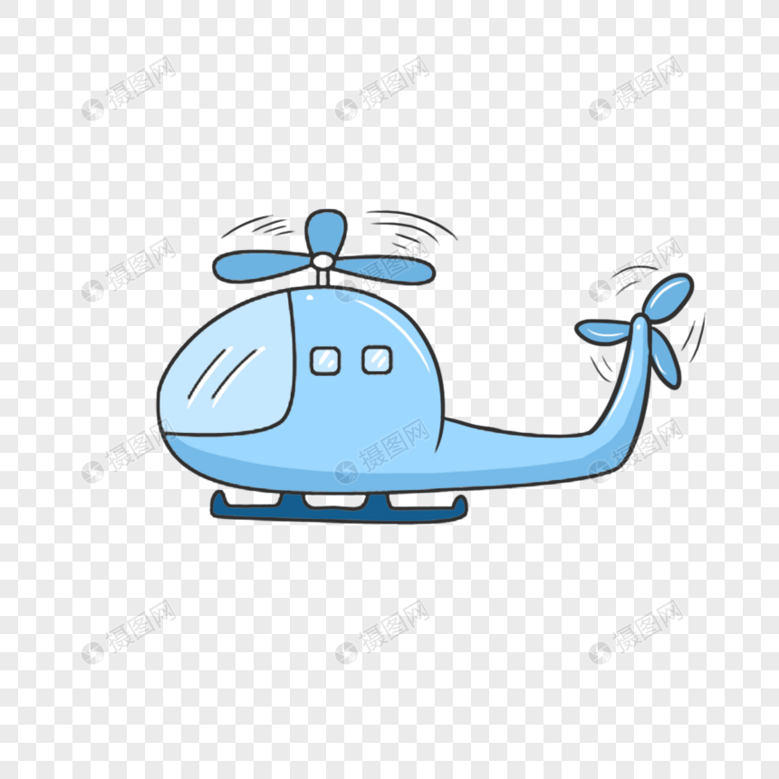 手绘玩具直升机图片