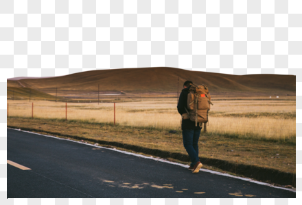 徒步旅行者道路坚持图片素材