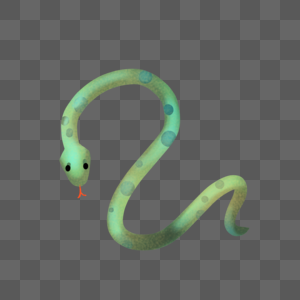 蛇绿色手绘蛇高清图片