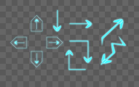 科技发光箭头元素高清图片