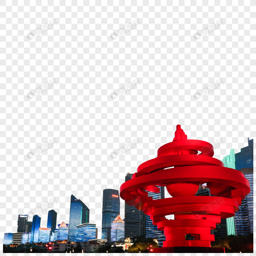 青岛五四广场元素素材下载-正版素材401130967-摄图网