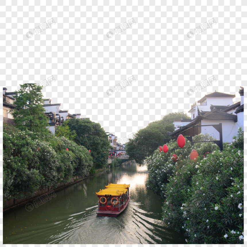 苏州木渎古镇游船图片