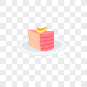 黄桃奶油夹心蛋糕元素高清图片