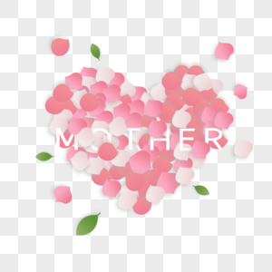 母亲节装饰花瓣元素图片