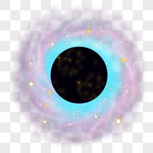 蓝紫色黑洞金黄色星际黑洞高清图片
