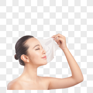 敷面膜的女性皮肤高清图片素材