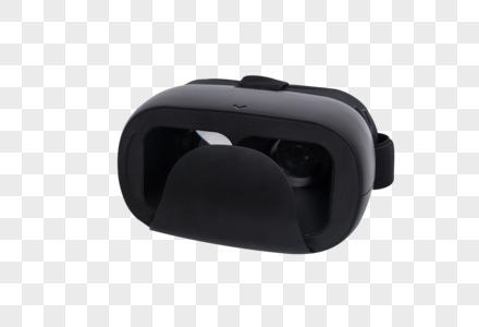 黑白色VR眼镜叠加摆拍图片