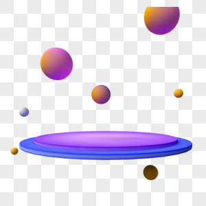 立体漂浮球圆形舞台图片