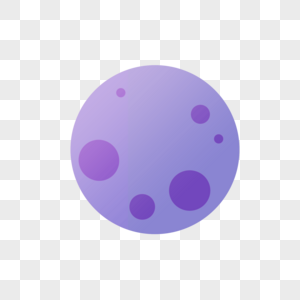 紫色扁平卡通星球图片