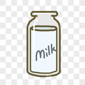 牛奶牛乳饮料美食小吃卡通高清图片