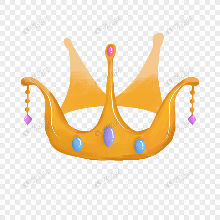 儿童节情人节女王宝石皇冠手绘装饰图案图片