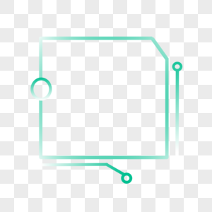 科技风简约绿色圆圈线条渐变边框图片